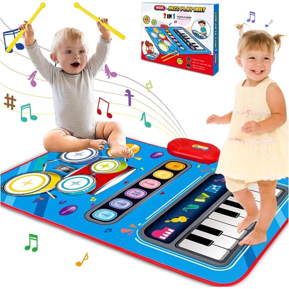Baby Toys for 1 Year Old Baby Musical Mat Toddler Toys Age Babies Play Mat - Picture 1 of 5